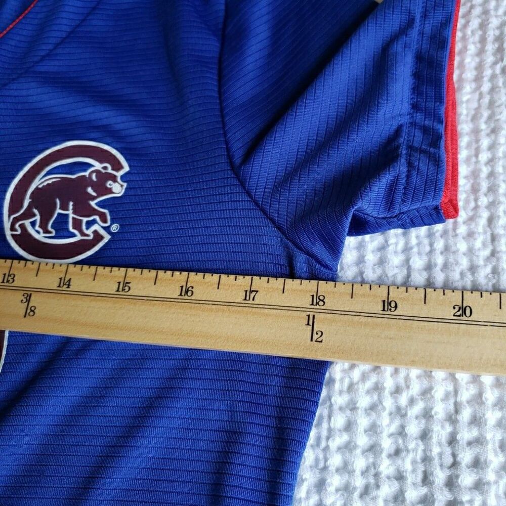 Chicago Cubs Womens Small S Blue Tx3 Cool V-Neck Jersey Style Shirt MLB Baseball - Picture 7 of 7